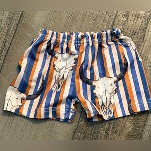 Striped Kids Bottoms with Skull Design